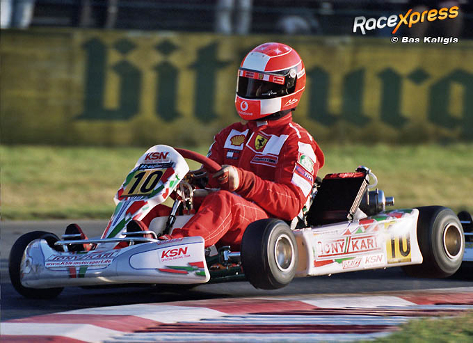 Michael Schumacher in de kart racexpress